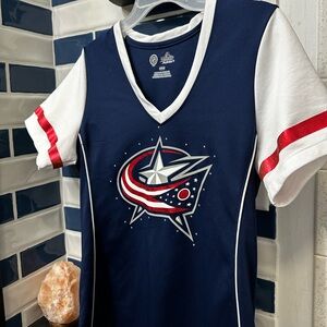 Majestic Blue and White Kids Jersey